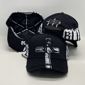Casquette de baseball <span class=keywords><strong>5</strong></span> panneaux Barbas Hats en gros, visière incurvée noire 77, casquette originale en daim Barbas Hats - Product Image 4