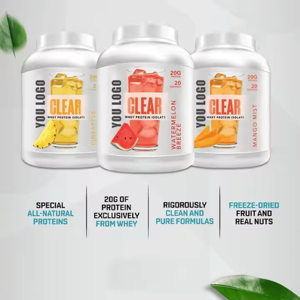 OEM per adulti proteine in polvere Shaker integratori sportivi trasparente siero di latte miscela di siero di latte isolato concentrato e idrolizzato - Product Image 3