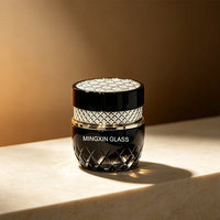 Pot en verre pour crème visage 50g, contenant vide pour soins de la peau avec couvercle, vente en gros