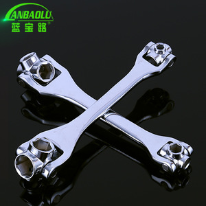 Anbaolu Chrome Vanadium Steel 8 In 1 Multi Functional Wrench DoubleEnded Ratchet Metric Manual Socket Wrench - Product Image 3