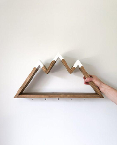 JUNJI Montagne di Legno Rustico Mensola A Muro Della Decorazione Della <span class=keywords><strong>Casa</strong></span> di Legno Galleggiante Mensola di Esposizione Mensola A Muro Appeso - Product Image 3