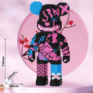 Micro bloques de construcción de oso para niños, <span class=keywords><strong>Mini</strong></span> piezas de montaje Moc, bloques de construcción, figuras de juguetes para regalo - Product Image 2