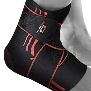 Tornozelo de apoio elástico ajustável, manga de compressão confortável no atacado, respirável, náilon, tornozelo