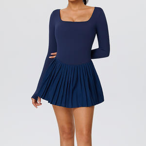 ชุดกีฬารัดรูปเล่นกีฬายิมชุดเล่นฟิตเนสชุดเล่นเทนนิสโยคะพร้อมกางเกงขาสั้น - Product Image 2