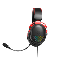 Casque de jeu USB professionnel avec micro anti-bruit, haut-parleurs de 50 mm, éclairage RGB, pour PC et console - Casque stéréo filaire