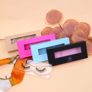 Faux cils personnalisés avec boîte d'emballage, effet œil de chat, cils en faux vison doux et naturels - Product Image 1