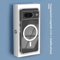 Coque de protection magnétique transparente antichoc 2-en-1 de luxe pour Google Pixel 9 8 7 9A 8A 7A Pro