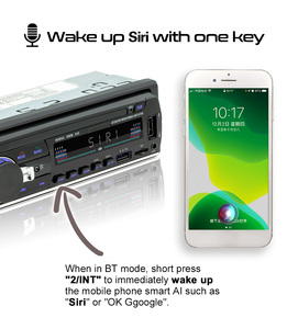 Lecteur MP3 de voiture 1 DIN avec application de localisation de voiture, commande vocale Siri/Google à une touche, rétroéclairage 7 couleurs, USB/TF/AUX, radio stéréo universelle sans perte FLAC - Product Image 3