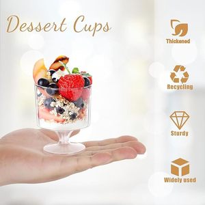 Cuatro Estilos de Vasos para Postre, Vasos Transparentes Personalizados para Parfait, Vasos de Plástico para <span class=keywords><strong>Mousse</strong></span>, Vasos de Vino de Plástico de Alta Calidad - Product Image 4
