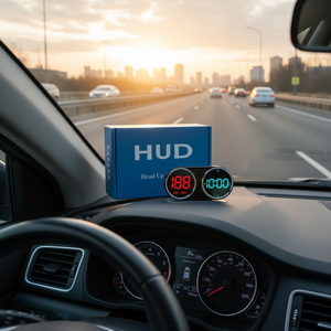 Hud Head Up Display <b>Digital</b> Speedometer Real Time Compass <b>Clock</b> Auto Electronics Accessory For All Vehicles - Product Image 3