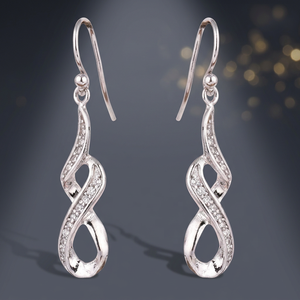 Boucles d'oreilles pendantes en argent sterling 92,5 de qualité supérieure, fabriquées à la main, pour femmes, forme goutte d'eau classique, bijoux de mariage et de fête - Product Image 2