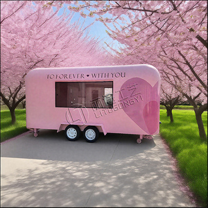 Camiones de Comida Personalizados de 220V, Remolque de Comida Rápida para Pizza, Camión de Comida Móvil para Café y Helados <span class=keywords><strong>con</strong></span> Cocina Completa en Venta - Product Image 1