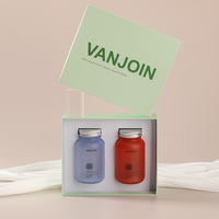 Boîte en papier solide personnalisée écologique pour supplément Capsule pilule bouteille et pot paquet carré télescope coffret cadeau ensemble