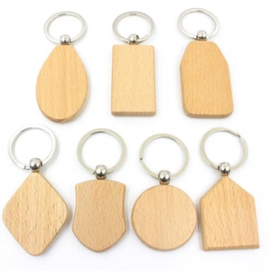Oneway Wholesale Promotional Souvenir Gifts Wood Key Chain Custom <b>Personalized</b> Engraved Logo Blank Round Wooden <b>Keychain</b> - Product Image 2