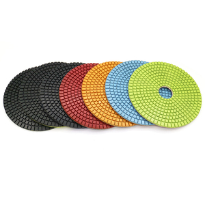 4 Zoll 5 Zoll 7 Zoll Schleifwerkzeuge nasses trockenes Diamant-Polierpads für Granit-Quarz-Beton-Marmor-Stein-Schreibtischpolierung - Product Image 1