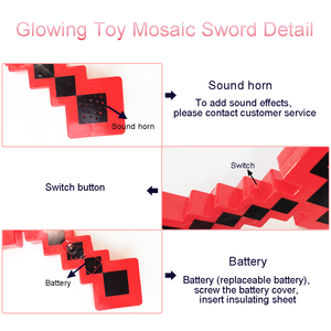 Sabres laser LED clignotants <span class=keywords><strong>de</strong></span> 15 pouces avec effets sonores en PVC – Accessoires <span class=keywords><strong>de</strong></span> fête pour garçons, idéal pour <span class=keywords><strong>photos</strong></span> et spectacles, cadeau et choix premium - Product Image 6