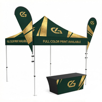 Promo Terbatas Tenda Gazebo Lipat Anti Air & Tahan Api Ukuran 3x3m (10x10ft) dengan Cetak Custom untuk Pameran, Acara, & Pantai