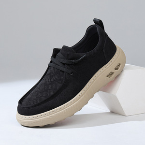 Zapatillas de Skate Transpirables Perforadas de Verano Color Caqui de Corte Bajo con Suela Elevada Antideslizante y Flexible, Fáciles de Atar, para Uso Diario Casual - Product Image 3