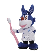 Jouet en peluche dentaire en coton PP, jouet en peluche personnalisable de dentiste lapin, jouet en peluche de dentiste lapin avec OEM ODM
