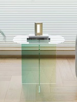 Moderner Luxuriöser Transparenter Acryl-Farbverlauf Esstisch Anpassbare Größe und Farbe für Zuhause Apartment Esszimmer-Möbel