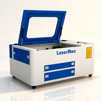 Machine de découpe et de gravure laser CO2 portable de bureau à faible coût, mini, mobile, 400*300mm, PVC, MDF, bois, acrylique, 80W, 100W