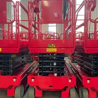 Plateforme élévatrice mobile électrique, hauteur de travail 12 m, plateforme élévatrice à ciseaux autopropulsée, hauteur de plateforme 10 m avec plateau extensible