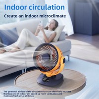 Ventilateur de camping pliable sans pales USB avec fonction oscillante, rechargeable, petit et portable pour l'extérieur, le camping-car, l'hôtel et la voiture