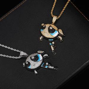 Hip Hop cartone animato Anime colorato zircone <span class=keywords><strong>Powerpuff</strong></span> ragazze ciondolo di lusso ciondolo con ciondolo collana di fascino per le donne - Product Image 3