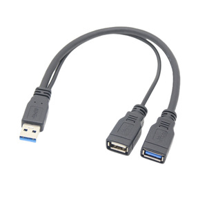 <b>Usb</b> 1 <b>To</b> 2 Extension Cable <b>Usb</b> 2.0 Copper Wire High Pressure Injection Molding For Data Transfer And Charging - Product Image 3