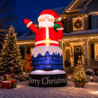 Décoration de Père Noël gonflable géante personnalisée pour les événements de Noël et les expositions commerciales