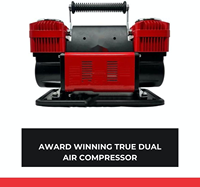 Compresseur d'air métallique robuste 120L/MIN, gonfleur de pneus à double cylindre, pompe rapide 12V DC, portable, pour camions 4x4, véhicules tout-terrain, 150