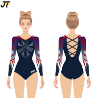 Justaucorps de gymnastique rythmique artistique personnalisés pour filles, marque T&J, en tissu hautement élastique et confortable pour l'entraînement