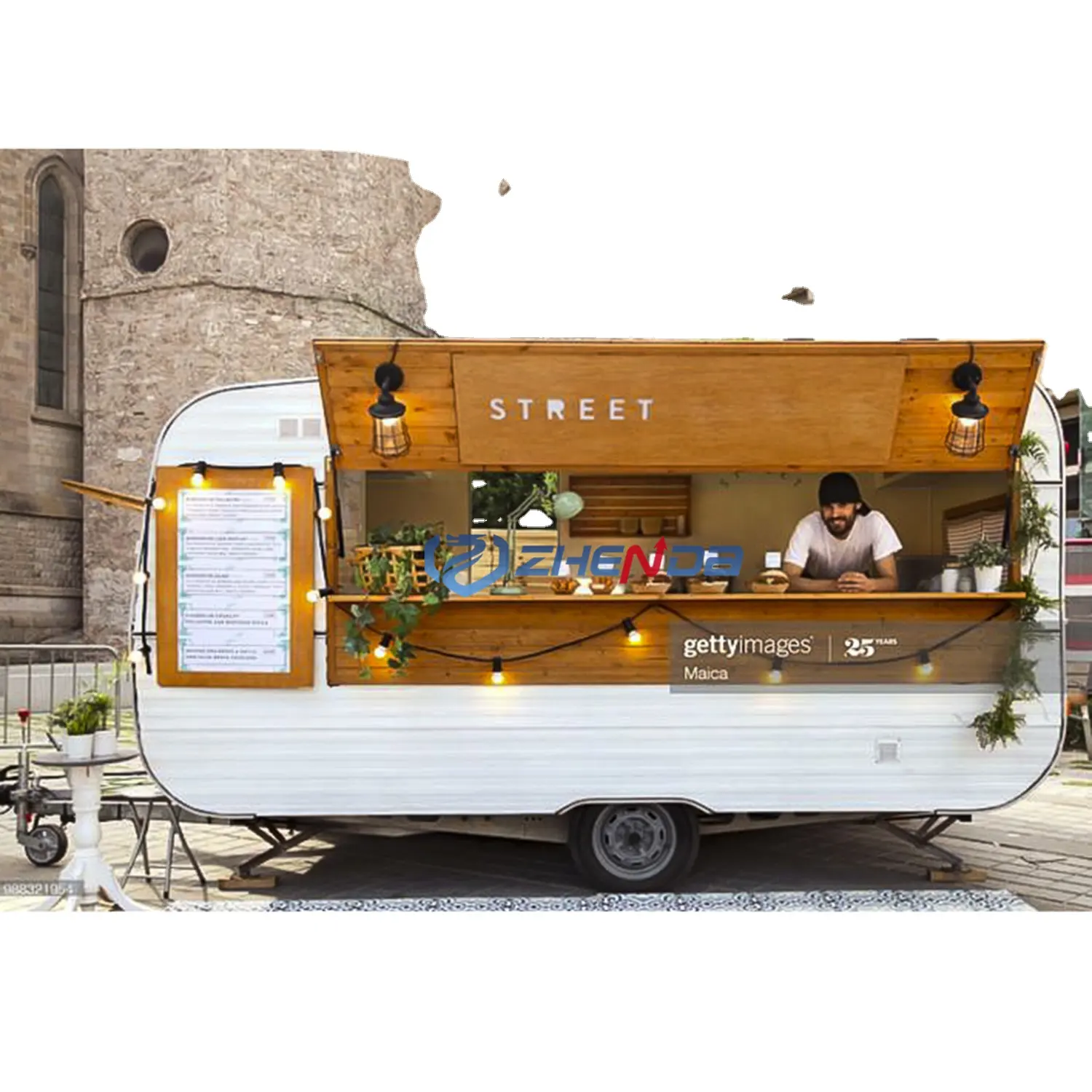 Popolare all'aperto barbecue cibo rimorchio trasporto speciale camion cibo strada legale chiosco snack mobile con attrezzature