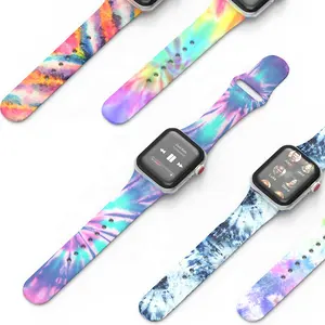 Soft Rubber Watch Wechselbare Armband Silikon Smart Watch Bänder für Apple iWatch 5 Custom Printed Ersatz Uhren armbänder