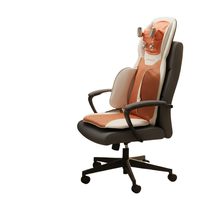 Emoka Großhandel Hochwertige 6-Motoren Vibrierende Shiatsu Rücken- und Taillenmassageauflage mit Hochwertigem PU-Leder