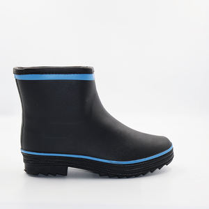 รองเท้าตกปลาสีดำรองเท้าบูทยางกันน้ำใส่ได้ทั้งชายและหญิงทนทานขนาดกลางลูกวัวตามสั่ง - Product Image 3