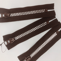 Hengda Usine Personnalisé FashionBag Accessoires Résine Fermeture Éclair 5 # Strass Queue Fermée Fermeture Éclair En Plastique