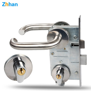 Manija de Puerta Cortafuego de Acero Inoxidable Zhan Han, Tubo Redondo con Superficie Cepillada, Serie Zhanhan 526, Manija de Cerradura Ignífuga - Product Image 3