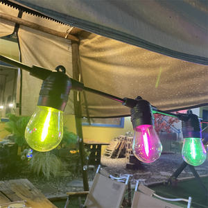 Гирлянда из 10/15 светодиодных ламп S14, энергосберегающая, для улицы, прозрачные лампы, IP65, водонепроницаемая, для декора патио, сада, балкона, CE ROHS - Product Image 5