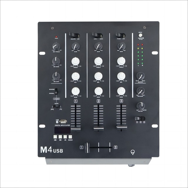 M4 USB Digital Sound Mixing Console Professional 4-channel DJ Mixer With USB SD LCD 3 Channel Dj Mixer Controller