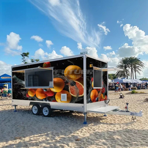 Chariot <span class=keywords><strong>de</strong></span> restauration carré tout équipement 13-16 pieds en aluminium et fibre <span class=keywords><strong>de</strong></span> verre, remorque alimentaire BBQ, équipement personnalisé pour restaurants, bonbons et chips - Product Image 2