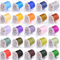 Fil de nœud chinois coloré en satin de nylon perlé, fil n°71, 45m/rouleau, 0,4mm, cordon de jade pour composants et accessoires de bijoux