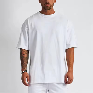 <b>Blank</b> Cotton Street Wear Tshirt Oversized Drop Shoulder T-shirt Custom High Quality Printing Heavy <b>Weight</b> T Shirt for Men - Product Image 2