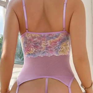 Nouvelle Collection 2026 : Ensemble de <span class=keywords><strong>Lingerie</strong></span> Brodé Séduction et Teasing Style Peinture à l'Huile - Ensemble 3 Pièces avec Culotte String Sans Bretelles - Product Image 2