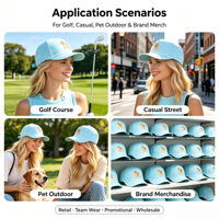 Vente directe usine – Casquette de baseball 5 panneaux haute qualité avec logo brodé personnalisé, corde et perforations laser – Fabrication OEM directe usine