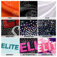 Ensemble de vêtements d'entraînement de cheerleading avec strass par sublimation, uniforme personnalisé pour l'entraînement de danse de cheerleading pour filles avec haut et short