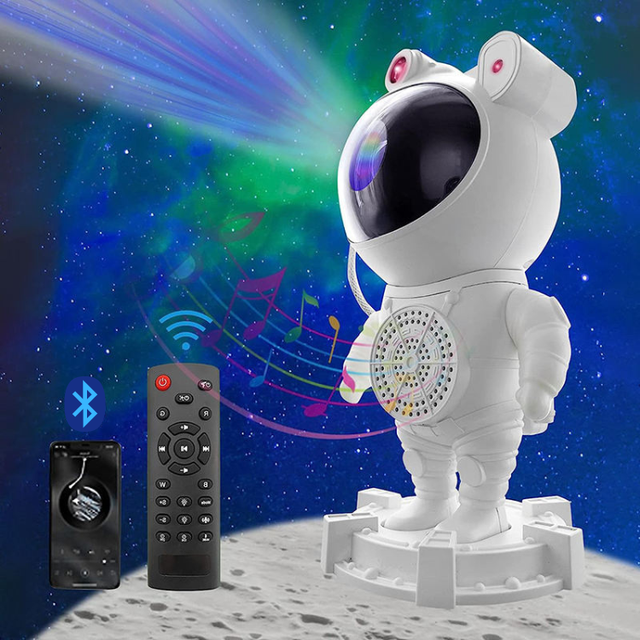 Spaceman LED Night Light Starry Projector Lamp with for Astronaut Galaxy Nebula Sky Projection for Bluetooth Speaker Kid Gift