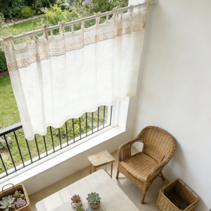 <span class=keywords><strong>Rideau</strong></span> <span class=keywords><strong>court</strong></span> en dentelle de style simple, portable et facile à installer, idéal <span class=keywords><strong>pour</strong></span> salon, chambre à coucher, petite fenêtre - Product Image 2