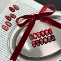 XINYOULI Kit de vernis à ongles gel de luxe 12 couleurs Rouge Bordeaux Effet Œil de Chat, Végan et Non Toxique, Séchage UV/LED, pour DIY Nail Art et Salons de Manucure