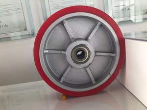 Wettbewerbs fähiger Preis Hochwertige 100-300mm Kugellager Gusseisen Mitte Polyurethan PU Lenkräder - Product Image 5